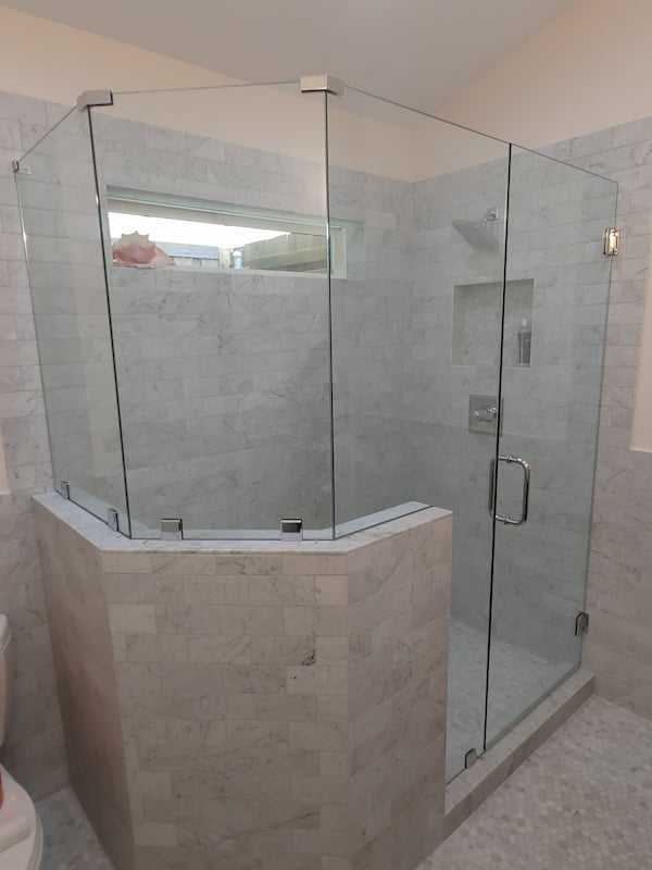 Frameless shower door project 1