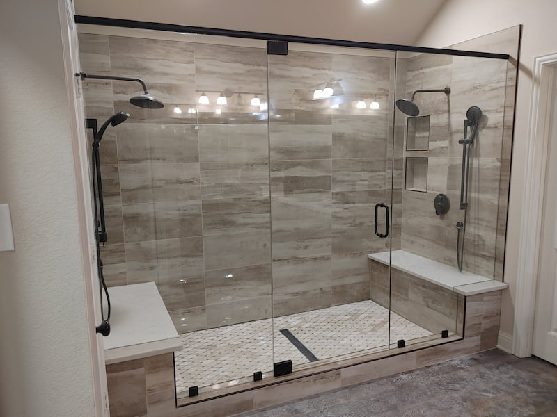 Frameless shower door project 3